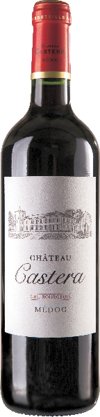 Chateau Castera Cru Bourgeois Jg. 2019 Cuvee aus 65 Proz. Merlot, 25 Proz. Cabernet Sauvignon, 5 Proz. Petit Verdot, 5 Proz. Cabernet Franc im Holzfass gereift