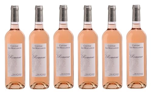 6x 0,75l - 2022er - Château Les Mesclances - Cuvée Romane - Côtes de Provence A.O.P. - Frankreich - Roséwein trocken von Château Les Mesclances