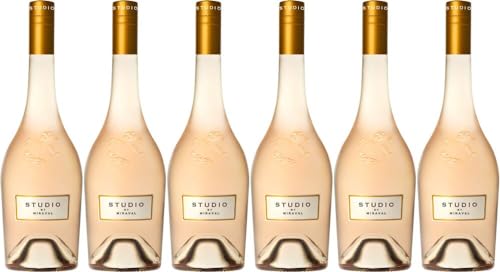 6x Studio by Rosé Méditerranée 2022 - Château Miraval Jolie-Pitt & Perrin, Méditerranée - Rosé von Château Miraval Jolie-Pitt & Perrin