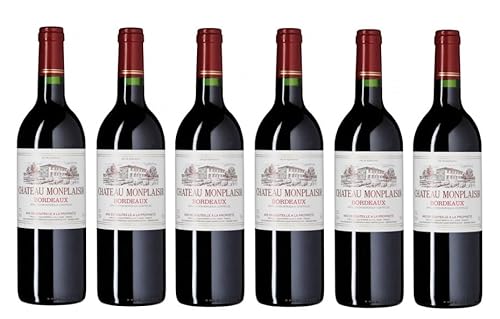 6x 0,75l - 2021er - Château Monplaisir - Bordeaux A.O.P. - Frankreich - Rotwein trocken von Château Monplaisir