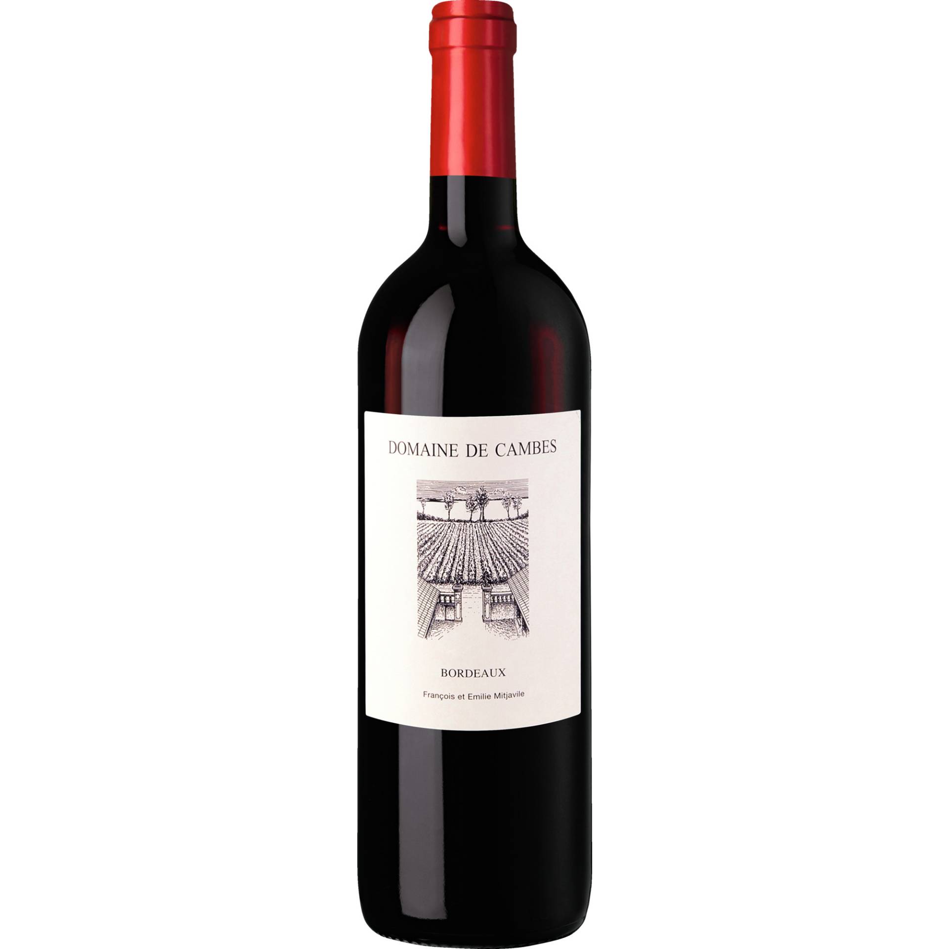Domaine de Cambes, Bordeaux AOP, Bordeaux, 2022, Rotwein Domaine de Cambes, Bordeaux AOP, Bordeaux, 2022, Rotwein von Château Roc des Cambes, 33710 Bourg, France