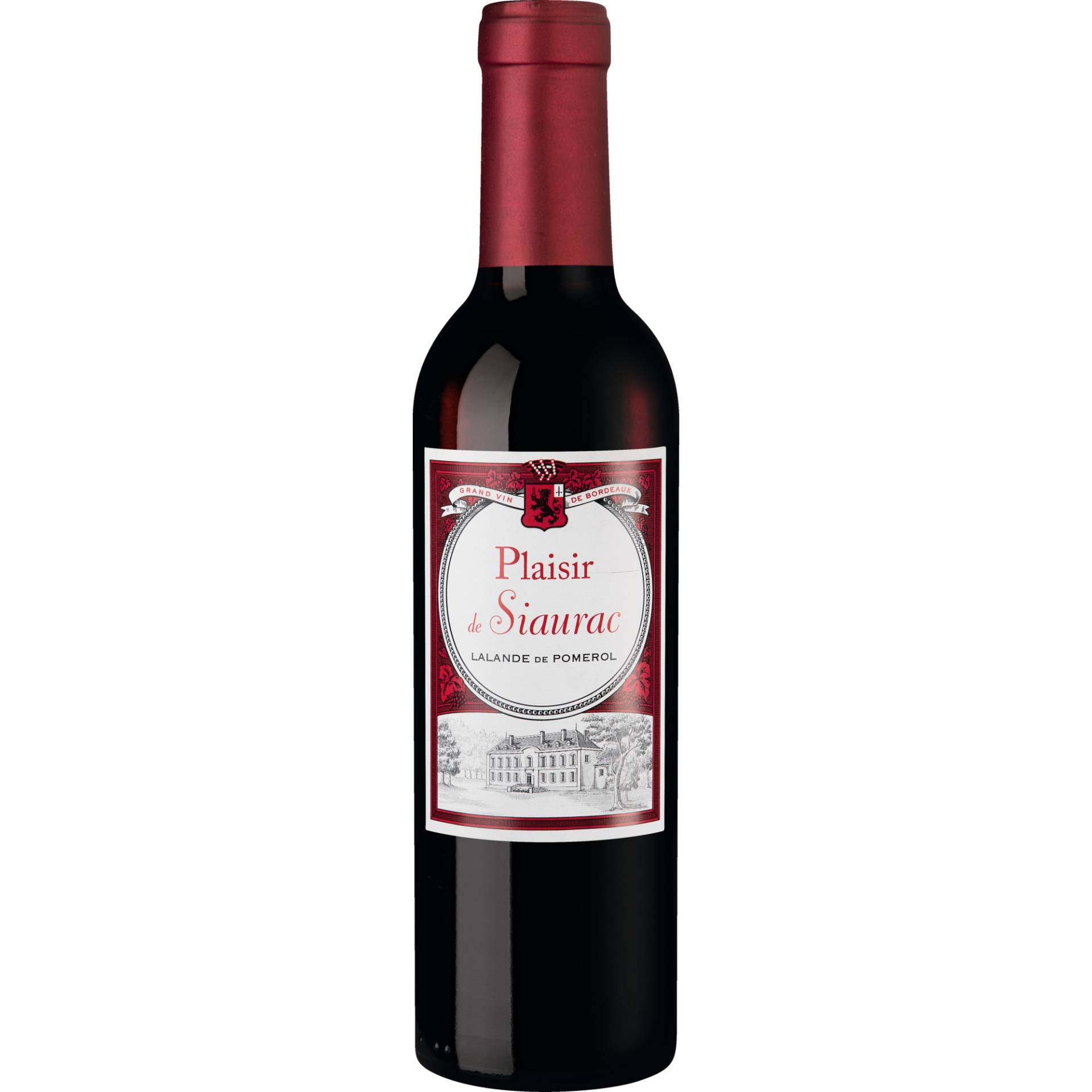 Plaisir de Siaurac, Bordeaux AOP, 0,375l, Bordeaux, 2012, Rotwein Plaisir de Siaurac, Bordeaux AOP, 0,375l, Bordeaux, 2012, Rotwein von Château Siaurac, Néac - France