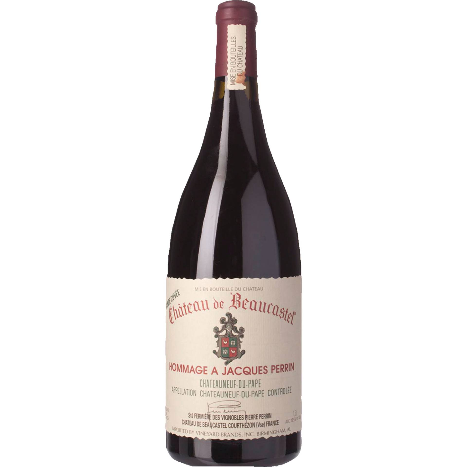 Hommage à Jaques Perrin, Châteauneuf-du-Pape AOP, Rhône, 2019, Rotwein Hommage à Jaques Perrin, Châteauneuf-du-Pape AOP, Rhône, 2019, Rotwein von Château de Beaucastel, F-84350 Courthézon