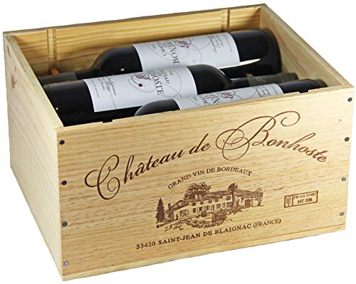 Château de Bonhoste Cuvée Prestige 2018 AOC Bordeaux Supérieur Rotwein trocken in original Holzkiste OHK (6x0,75l) von Château de Bonhoste