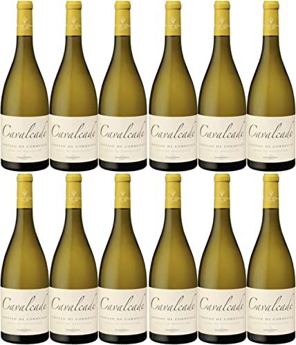 Château de Corneilla Cavalcade Blanc Côtes du Roussillon Weißwein Wein trocken AOP I Versanel Paket (12 x 0,75l) von Château de Corneilla