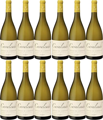 Château de Corneilla Cavalcade Blanc Côtes du Roussillon Weißwein Wein trocken AOP I Versanel Paket (12 x 0,75l) von Château de Corneilla