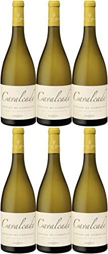 Château de Corneilla Cavalcade Blanc Côtes du Roussillon Weißwein Wein trocken AOP I Versanel Paket (6 x 0,75l) von Château de Corneilla