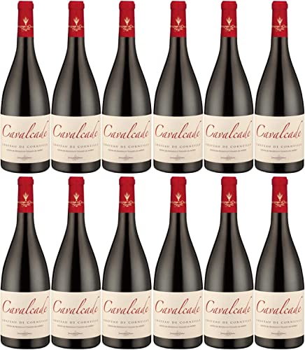 Château de Corneilla Cavalcade Rouge Côtes du Roussillon Les Aspres Rotwein trocken AOP I Versanel Paket (12 x 0,75l) von Château de Corneilla