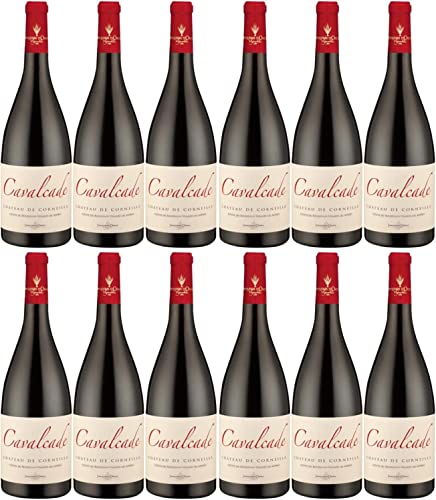 Château de Corneilla Cavalcade Rouge Côtes du Roussillon Les Aspres Rotwein trocken AOP I Versanel Paket (12 x 0,75l) von Château de Corneilla