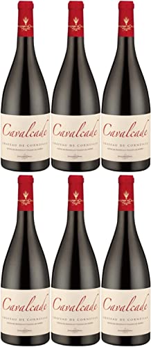 Château de Corneilla Cavalcade Rouge Côtes du Roussillon Les Aspres Rotwein trocken AOP I Versanel Paket (6 x 0,75l) von Château de Corneilla