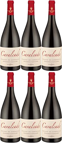 Château de Corneilla Cavalcade Rouge Côtes du Roussillon Les Aspres Rotwein trocken AOP I Versanel Paket (6 x 0,75l) von Château de Corneilla