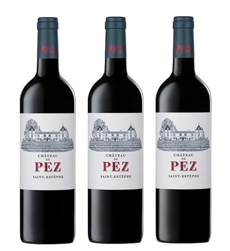 3x 0,75l - 2022er - Château de Pez - Saint-Estèphe A.O.P. - Bordeaux - Frankreich - Rotwein trocken von Château de Pez