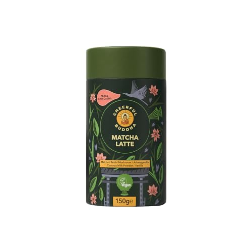 Cheerful Buddha Superfood-Matcha-Latte, köstliche Kaffee-Alternative, angereichert mit Superfoods, weniger koffeinbedingtes Zittern, ohne Zucker, 150 g Cheerful Buddha Superfood-Matcha-Latte, köstliche Kaffee-Alternative, angereichert mit Superfoods, weniger koffeinbedingtes Zittern, ohne Zucker, 150 g von Cheerful Buddha