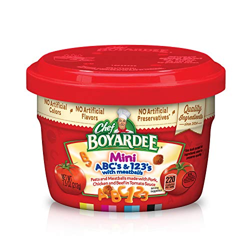 Chef Boyardee Mini-Bites ABC's & 123's Pasta with Meatballs, 7.5 oz Chef Boyardee Mini-Bites ABC's & 123's Pasta with Meatballs, 7.5 oz von Chef BOYARDEE