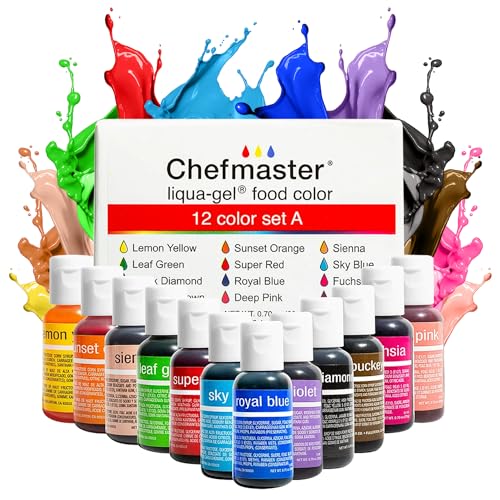 Chefmaster Liqua-Gel Color Kit 12/Pkg .7oz- von Chefmaster