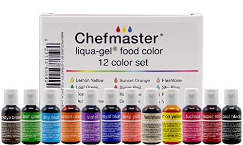 Chefmaster Liqua-Gel Color Kit 12/Pkg .7oz- von Chefmaster