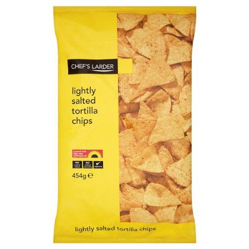 Chefs Speisekammer leicht gesalzenem Tortilla Chips 1 x 454gram von Chefs Larder