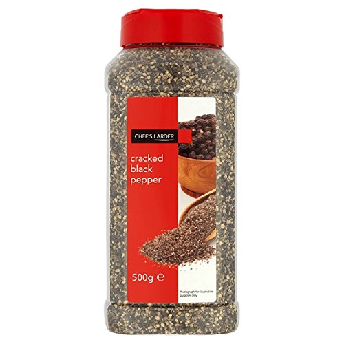 Koch Larder Cracked Black Pepper 500g (Packung mit 6 x 500 g) von Chefs Larder