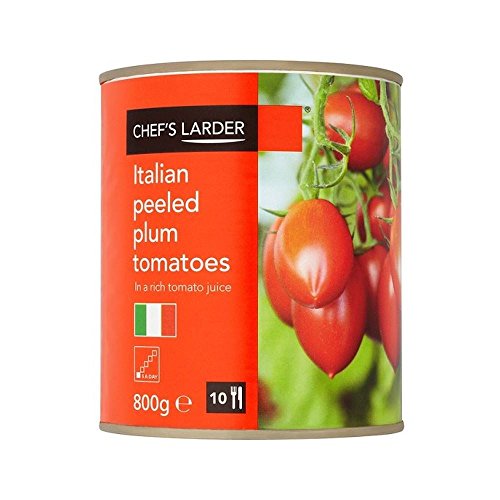 Larder Italienische Geschälte Tomaten Pflaume Chefkoch In Einem Reichen Tomatensaft 800 G (Abtropfgewicht 480 G) von Chefs Larder