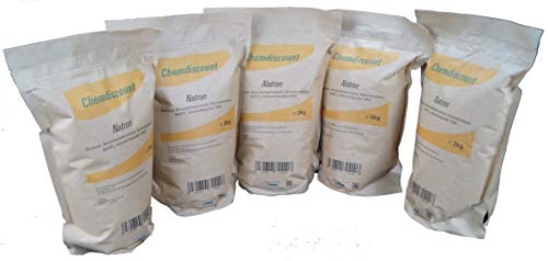 10kg (5x2kg) Natron im Kraftpapier-Standbodenbeutel (wiederverschließbar), Lebensmittelqualität E500ii von Chemdiscount