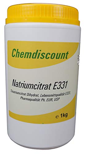 1kg Natriumcitrat (Trinatriumcitrat-Dihydrat, TNC), Pharmaqualität und Lebensmittelqualität E331 von Chemdiscount