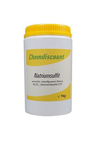 1kg Natriumsulfit, wasserfrei, Lebensmittelqualität E221 von Chemdiscount