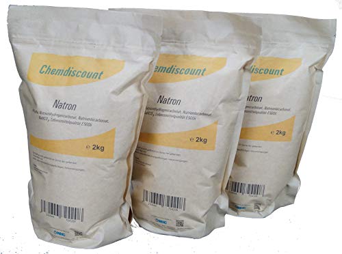 6kg (3x2kg) Natron im Kraftpapier-Standbodenbeutel (wiederverschließbar) Lebensmittelqualität von Chemdiscount