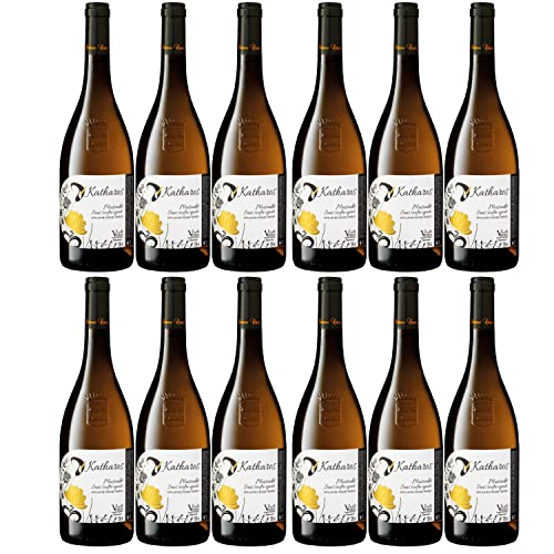 Katharos Muscadet Sans soufre ajouté Vices & Vertus trocken Weißwein Wein Frankreich I Visando Paket (12 Flaschen) von Chéreau Carré