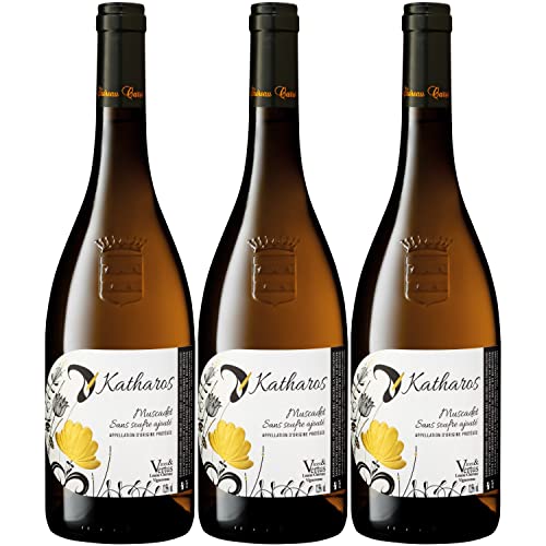 Katharos Muscadet Sans soufre ajouté Vices & Vertus trocken Weißwein Wein Frankreich I Visando Paket (3 Flaschen) von Chéreau Carré