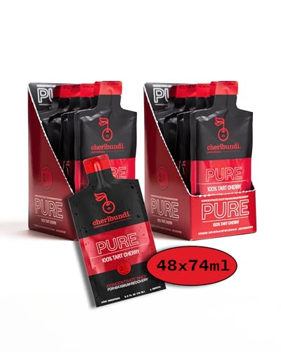 Cheribundi - 48 x 74 ml Sauerkirsch-Drink, 100% natürlich, aus 480 Kirschen, hochkonzentriert, zuckerfrei, ohne Zusatzstoffe, für Sport & Regeneration Cheribundi - 48 x 74 ml Sauerkirsch-Drink, 100% natürlich, aus 480 Kirschen, hochkonzentriert, zuckerfrei, ohne Zusatzstoffe, für Sport & Regeneration von Cheribundi