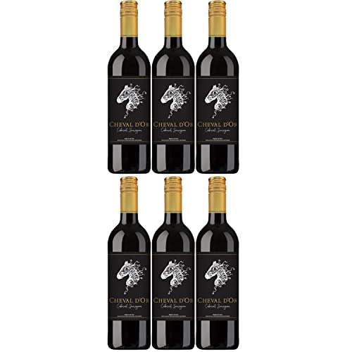 Cheval d'Or Cabernet Sauvignon Rotwein Wein trocken Frankreich I Visando Paket (6 Flaschen) von Cheval d’Or