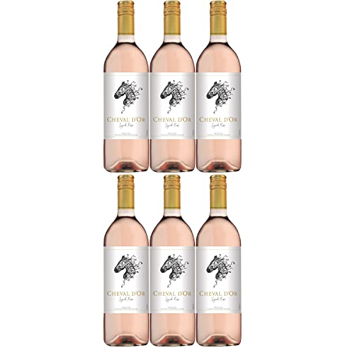 Cheval d'Or Syrah Rosé Liter Roséwein Wein trocken Frankreich I Visando Paket (6 Flaschen) von Cheval d’Or