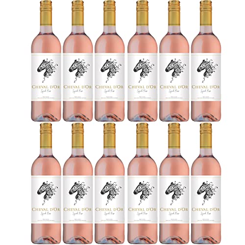 Cheval d'Or Syrah Rosé Roséwein Wein trocken Frankreich I Visando Paket (12 Flaschen) von Cheval d’Or
