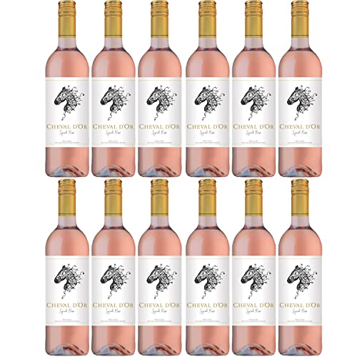 Cheval d'Or Syrah Rosé Roséwein Wein trocken Frankreich I Visando Paket (12 Flaschen) von Cheval d’Or