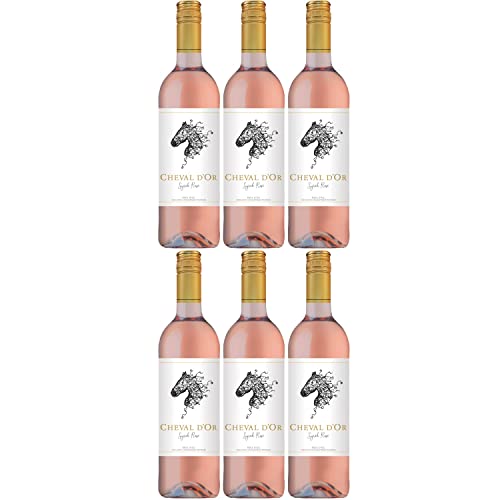 Cheval d'Or Syrah Rosé Roséwein Wein trocken Frankreich I Visando Paket (6 Flaschen) von Cheval d’Or
