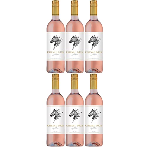 Cheval d'Or Syrah Rosé Roséwein Wein trocken Frankreich I Visando Paket (6 Flaschen) von Cheval d’Or