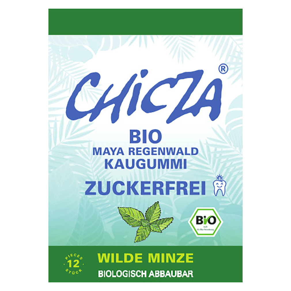 Bio Chicza Kaugummi Wilde Minze, zuckerfrei von Chicza