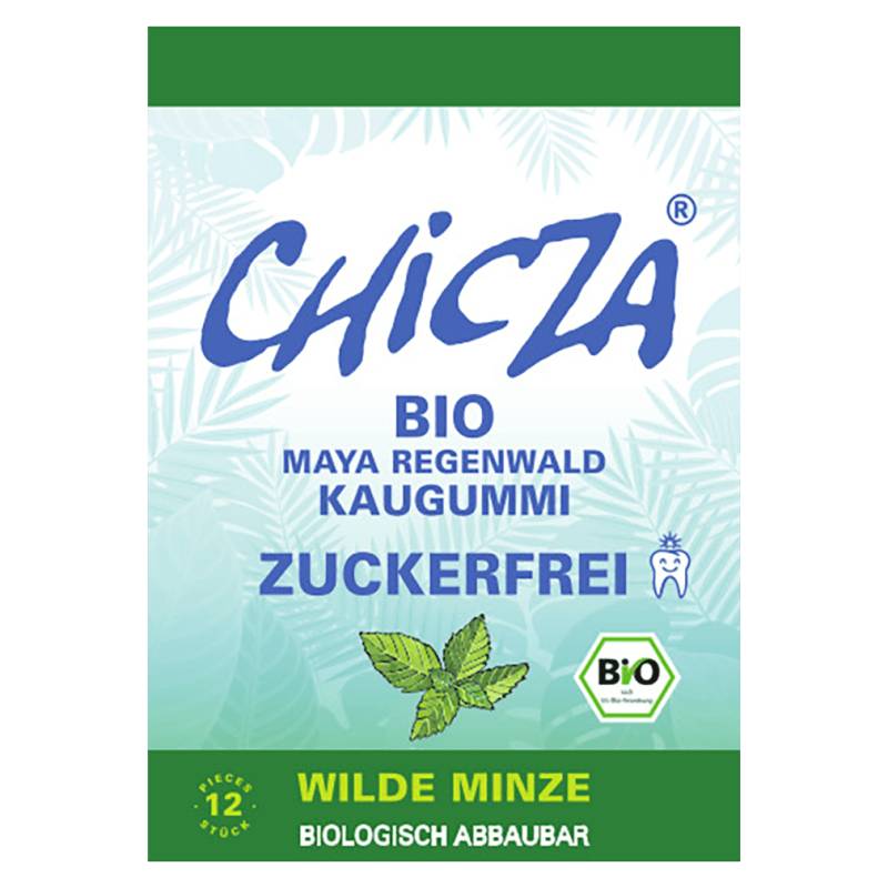 Bio Chicza Kaugummi Wilde Minze, zuckerfrei von Chicza