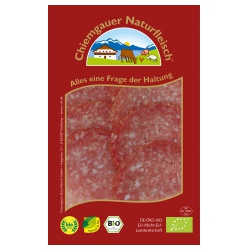 Putensalami aus Bayern, geschnitten von Chiemgauer Naturfleisch