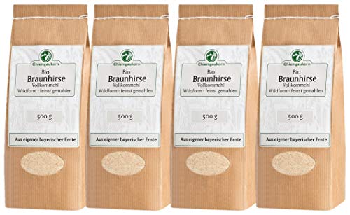 Chiemgaukorn Bio Braunhirsemehl Vollkorn Vorratsset, 4 x 500 g von Chiemgaukorn