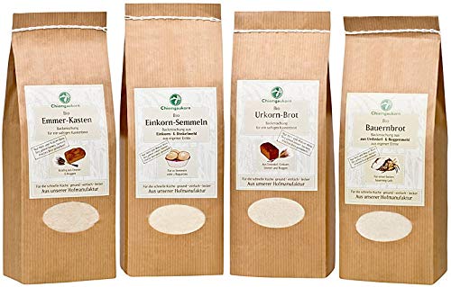 Chiemgaukorn Bio Brotbackmischungen-Set, 1 x 550 g, 3 x 520 g von Chiemgaukorn