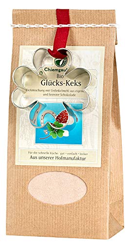 Chiemgaukorn Bio Chiemgauer Glücks-Keks, Backmischung mit Keks-Ausstecher 270 g von Chiemgaukorn
