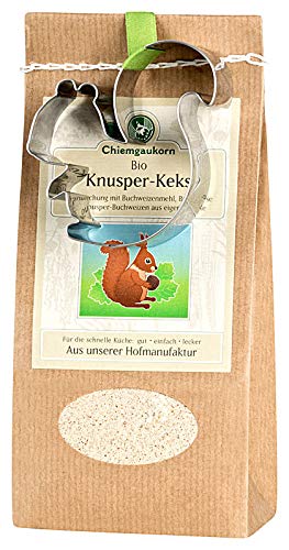Chiemgaukorn Bio Chiemgauer Knusper-Keks, Backmischung mit Keks-Ausstecher 270 g von Chiemgaukorn