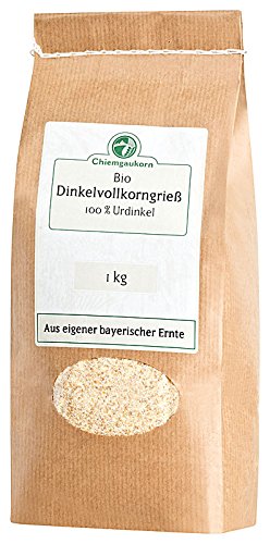Chiemgaukorn Bio Dinkelgrieß Vollkorn 1 kg, Urdinkel von Chiemgaukorn