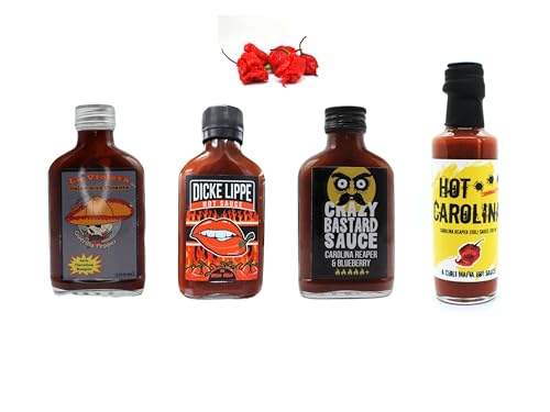 "Carolina Reaper Chili Saucen" Set // Kriminelle Schärfe // 400 ml Produkte aus kleine Manufakturen von Chili Mafia