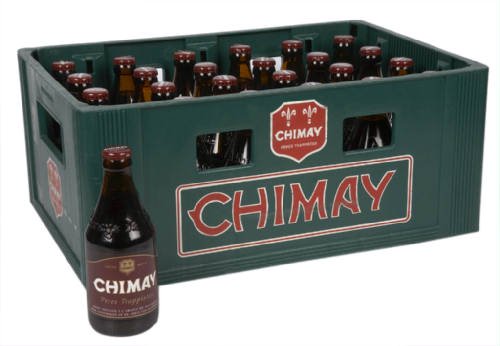 Original belgisches Bier- CHIMAY Trappist, rot (Ohne Kasten) 24x33cl. Alk. 7.0% vol. Trappisten Bier limitiert. Karneval von Chimay