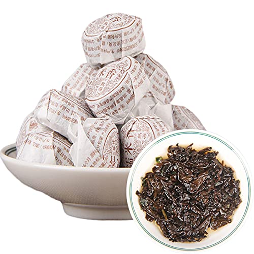 100g (0.22LB) Reifer Pu'er Tee Alter Puer Tee Reifer Klebreisgeschmack Mini Tuocha Tee Schwarzer Tee Gekochter Pu-erh Tee Pu-erh Tee Chinesischer Tee Gesunder Puerh Tee Roter Tee QiZi cha von ChinaShoppingMall