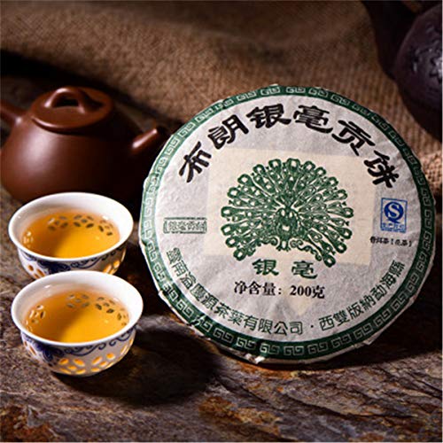 200 g Yunnan Yin Hao Roher Pu'er Tee Sheng Alter Puer Tee Grüner Tee Pu-Erh Tee Dragon Pillar Bamboo Tube Erh Tee Chinesischer Tee Gesunder Puerh Tee Grün Guter Sheng Cha von ChinaShoppingMall