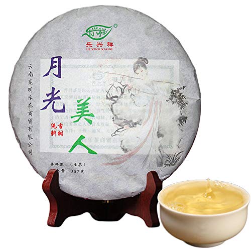 357g （0.788LB） Mondschein-Schönheit Sheng Cha alte Bäume Pu Erh Tee Sheng Cha alter Pu Erh Tee roher Tee frischer alter Bäume chinesischer Frühlingstee grüne Nahrung gesunder Tee von ChinaShoppingMall