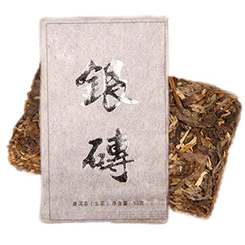 55g （0.121LB） Reifer Pu'er-Tee Alter Puer-Tee Yunnan Mini Brick Silver Brick Puer Schwarzer Tee Gekochter Pu-Erh-Tee Pu-Erh-Tee Chinesischer Tee Gesunder Puerh-Tee Roter Tee Grüner Guter Shu Cha von ChinaShoppingMall